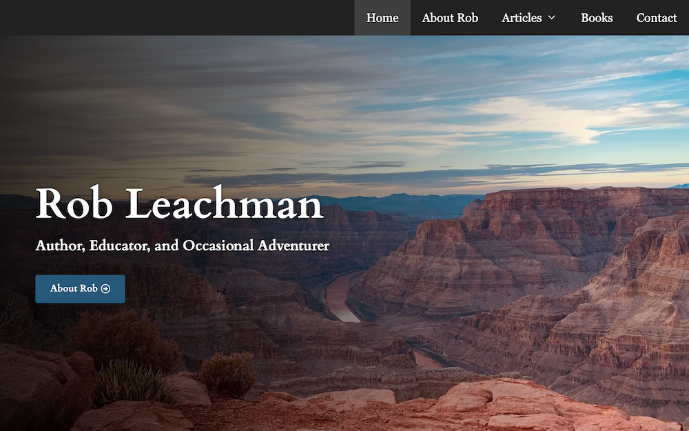 Rob Leachman - Website Banner
