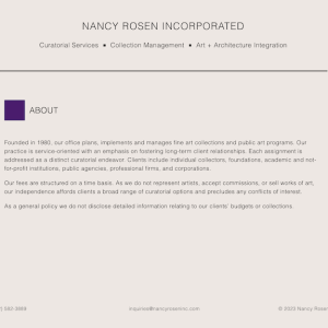 Nancy Rosen Inc. - Website Banner